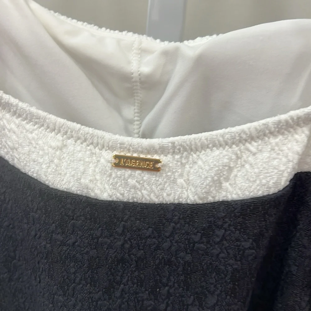 Tory Colorblock Chic Bandeau One Piece Swimsuit in Black - Picture 10 of 12